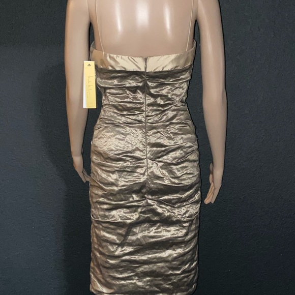 NICOLE MILLER Scrunch Cocktail Dress Size 6 - Picture 4 of 7